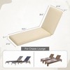 Aoodor 72 x 21 x 3 Inches Patio Chaise Lounger Cushions, Olefin Fabric Slipcovers with Sponge Foam, Set of 2 - 4 of 4