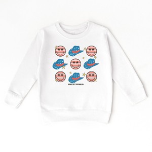 The Juniper Shop SmileyWorld Cowgirl Smiley Toddler Sweatshirt - 5/6T - White - 1 of 4