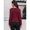 INSPIRE CHIC Women's Work Office Casual Long Sleeve Open Front Collarless Suit Jackets - 3 of 4