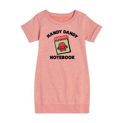 - Blue's Clues & You! - Handy Dandy Notebook Graphic Short Sleeve Fleece Dress