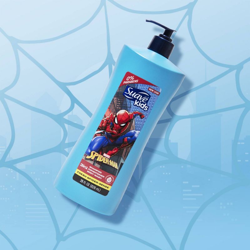 Suave Kids&#39; Spider-Man 3-in-1 Pump Shampoo + Conditioner + Body Wash - Fresh Spider-Sense - 28 fl oz, 6 of 7
