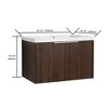 ChicFurnit Bathroom Vanities Modern Vanity with Sleek Design and Ample Storage for Bathroom Spaces, Brown,29.5”*18.1”*19.3" - 2 of 4