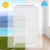 Kozyard Powder Coated Galvanized Steel Privacy Screen 74''H x 47.2 ''W Decorative Fence with Stand - 3 of 4