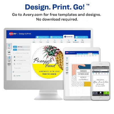 Avery Dark Red Permanent File Folder Labels, 252 Pack