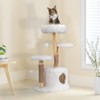 FURNIinspire Pet Tower Modern Cat Tree, Natural Branch Cat Tower, Luxury Cat Condo, Indoor Cat Furniture, Kitten Cat Gift, White, 34"*17.72"*41.73" - 3 of 4