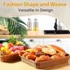 Aoibox 6 Pack Poly Wicker Bread Basket, Imitation Rattan Woven Tabletop Food Serving Basket for Vegetables, Restaurant, Hotel, Home Display - 4 of 4