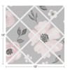 Sweet Jojo Designs Girl Fabric Photo Memo Board Watercolor Floral Grey and Pink - 3 of 3