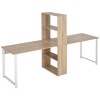 NicBex Home Office Desks 88" Long Desk with Storage Office Home Desk with Storage Shelves for Home Office, Natural - 4 of 4