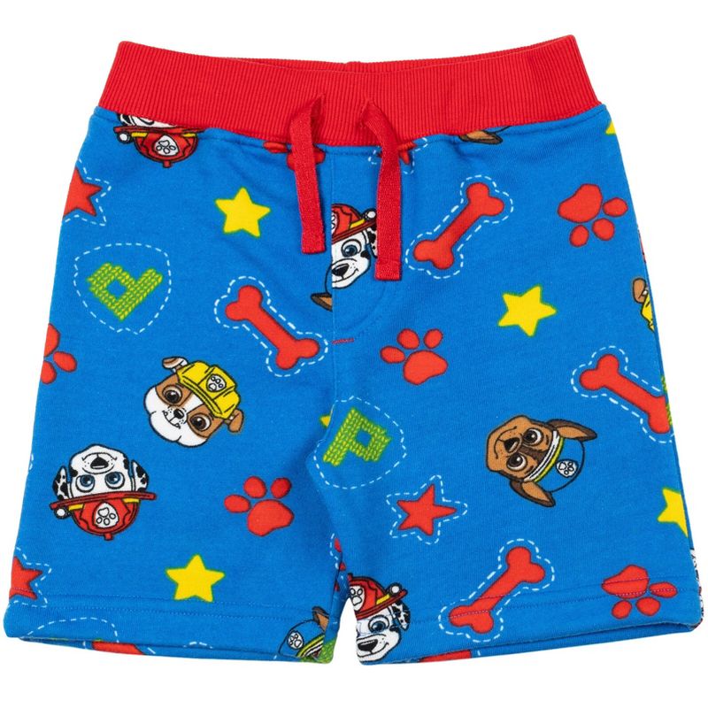 Paw Patrol Rubble Marshall Chase Fleece 2 Pack Shorts Set Toddler , 3 of 8