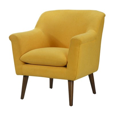 NicBex Woven Accent Chair,Upholstered Living Room Chairs with Round Arms and Wooden Legs,Mid-Century Armchair,Accent Chairs for Living Room