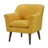 CAVINAS Woven Accent Chair with Round Arms and Wooden Legs,Mid-Century Upholstered Living Room Chairs,Reading Chairs for Living Room - 2 of 4