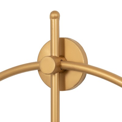 Lidor Gold Minimalist Iron Wall Clock, 22 x 25 Inch