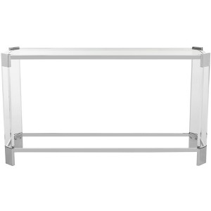 Gianna Acrylic Console Table - SFV2530A - Silver - Safavieh Couture - 1 of 4