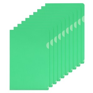 Unique Bargains L Type Plastic Portable Reusable Office Project Folder 30 Pcs - 1 of 4