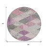 Blush And Gray Geometric Washable Indoor Outdoor Area Rug - 3 of 4