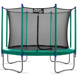 Upper Bounce Round Trampoline Set with Safety Enclosure System - Backyard Trampoline - Outdoor Trampoline for Kids - Adults - 1 of 4