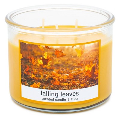 11oz Glass Jar Falling Leaves Candle