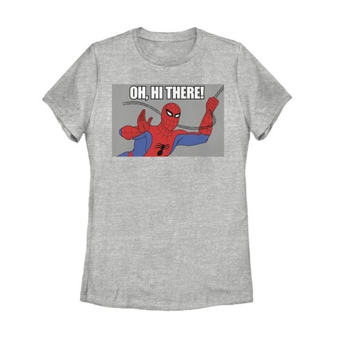 Women's Marvel Spider-man Hi There T-shirt - Athletic Heather - Large :  Target