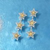 Ross-Simons 1.28 ct. t.w. Diamond Star Drop Earrings in 14kt 2-Tone Gold - 3 of 4