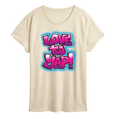 Women's - Instant Message - Love To Yap Short Sleeve Graphic T-Shirt