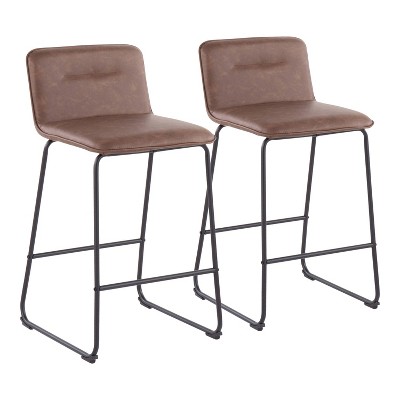 Set of 2 Casper Contemporary Counter Height Barstools - LumiSource
