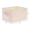 Unique Bargains Fabric Foldable Closet Storage Bins with Handles - 4 of 4