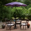 Northlight 8.85ft Outdoor Patio Lotus Umbrella with Hand Crank, Purple - 2 of 4