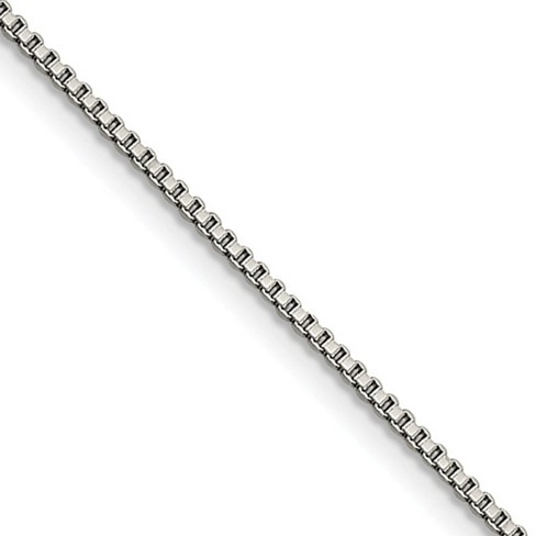 Black Bow Jewelry 1.5mm Stainless Steel Box Chain Necklace - image 1 of 4