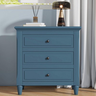 ORRD 3-Drawer Nightstand – Wooden Storage Cabinet
