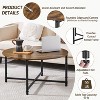 Yaheetech Industrial Coffee Table with Storage Shelf for Living Room, Rustic Brown - 4 of 4