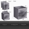 Sorbus 13 Inch 6 Pack Collapsible Fabric Storage Bins with Clear Window - for Organizing Clothes, Toys, Books, Shelves, Closets & more - 3 of 4