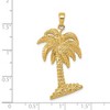 Black Bow Jewelry 14k Yellow Gold Large Textured Palm Tree Pendant - 3 of 4