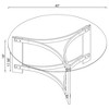 Coaster,Janessa Round Glass Top Acrylic Leg Coffee Table - 3 of 4