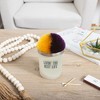 Pavilion Gift Company - Best Life - Purple & Yellow - 5.5 oz - 100% Soy Wax Candle with Pom Pom Lid Scent: Tranquility - Flame Candles - 2 of 4