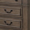 Royal Hampton Nightstand, 3 Drawers, Dark Walnut Brown Wood, Black Metal, 29 Inch - 4 of 4