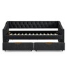 NicBex Twin Size Upholstered Tufted Daybed with 2 Drawers and Button Back for Bedroom,Living Room,Apartment,Dark Gray - 4 of 4