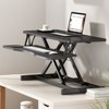 FONTOI 32" Desk Converter, Height Adjustable Sit to Stand Riser with Wide Keyboard Tray Xmas, Black, 16.5"*19.8"*32" - 2 of 4