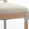 Sapphtopaz French Style Wooden Dining Chairs Set of 2, Solid Wood Frame Accent Chairs, Linen Fabric Kitchen Chairs for Dining Room, Kitchen - 3 of 4