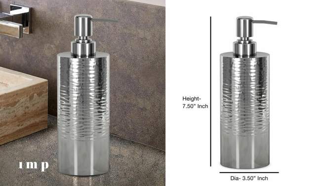 Metropolitan Metal Liquid and Soap Dispenser - Nu Steel, 2 of 8, play video