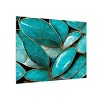 Trademark Fine Art Treechild Turquoise Leafs Wood Slat Art - 2 of 4