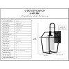 Urban Ambiance Luxury Minimalist Outdoor Wall Sconce 14.875''H x 7.5''W,  Midnight Black Finish,  Chandler Collection, UHP1390 - 3 of 4
