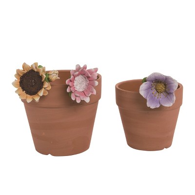 Transpac Resin 4 in. Multicolor Spring Flower Pot Hangers (Pot not Included)