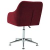 vidaXL Swivel Office Chair Wine Red Fabric - 4 of 4