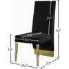 Meridian Furniture,Porsha Black Velvet Dining Chair, Set of 2 - 4 of 4
