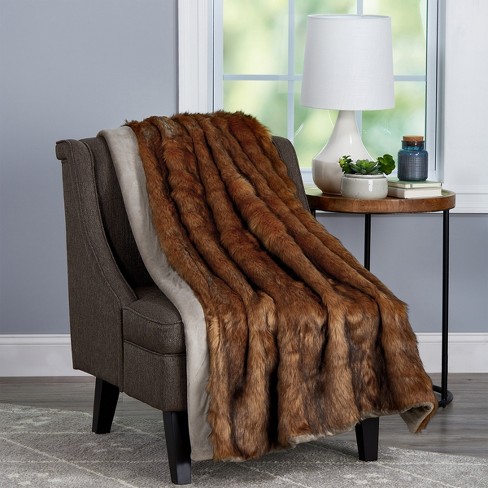 Faux fur 2024 chair throw