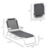 PAGED Beach Chairs Foldable Outdoor Chaise Lounge Chair with Pillow, Aluminum Frame for Camping, Beach, Picnics, Deck, Pool - 3 of 4