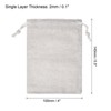 Unique Bargains Bank Coin Deposit Change Transit Bags Canvas Money Bag with Drawstring Beige 12 Pcs - 2 of 4