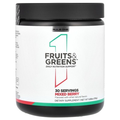 Rule One Proteins Fruits & Greens, Mixed Berry, 6.88 oz (195 g)