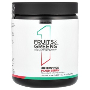 Rule One Proteins Fruits & Greens, Mixed Berry, 6.88 oz (195 g) - 1 of 3