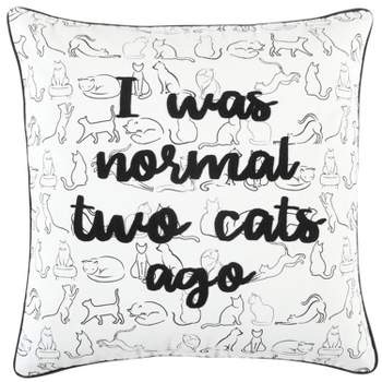 20"x20" Oversize Cat Poly Filled Square Throw Pillow - Rizzy Home